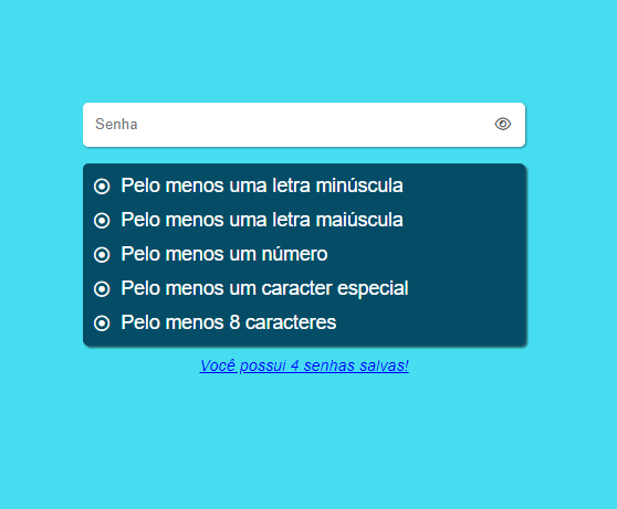 Projeto Validador de Senha